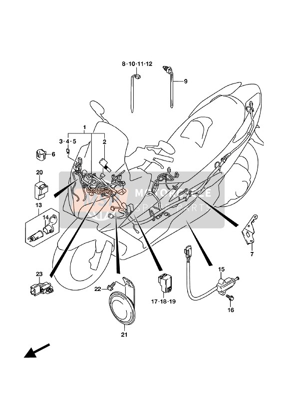 3667219K00, Steun, Suzuki, 0